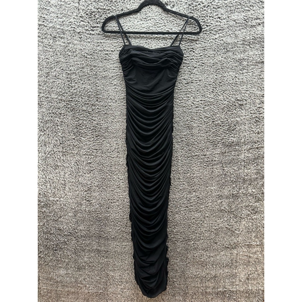 Aritzia Babaton Luxor Black Semi Sheer Bodycon Dress Black Womens Size 0